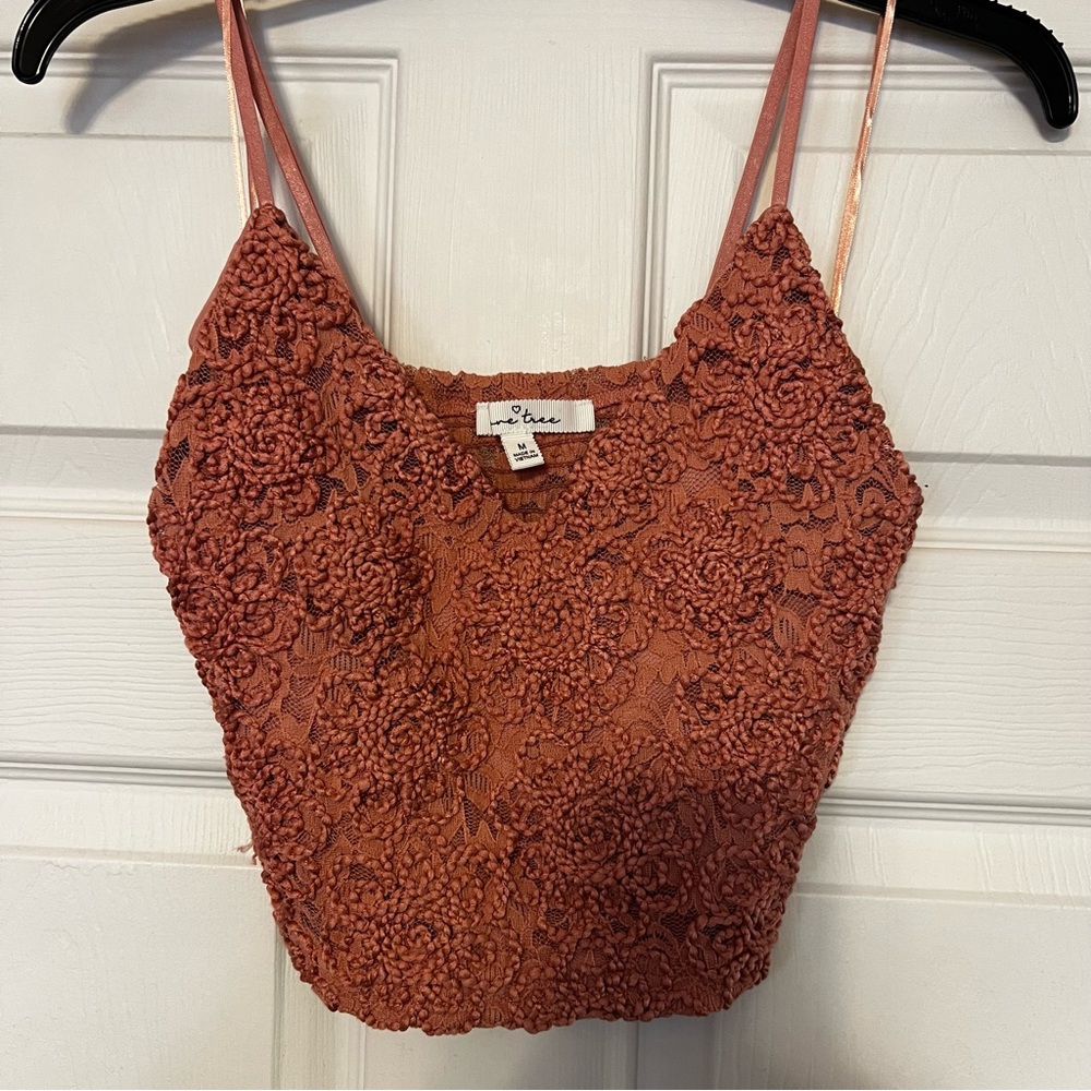 Pink size medium cropped tank